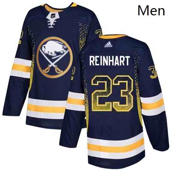 Mens Adidas Buffalo Sabres 23 Sam Reinhart Authentic Navy Blue Drift Fashion NHL Jersey